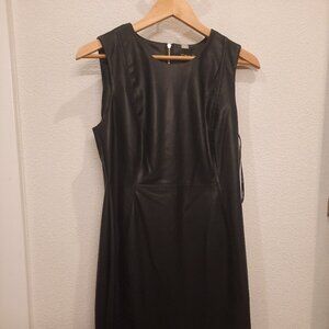 Brand new without tags soft leather Calvin Klein dress